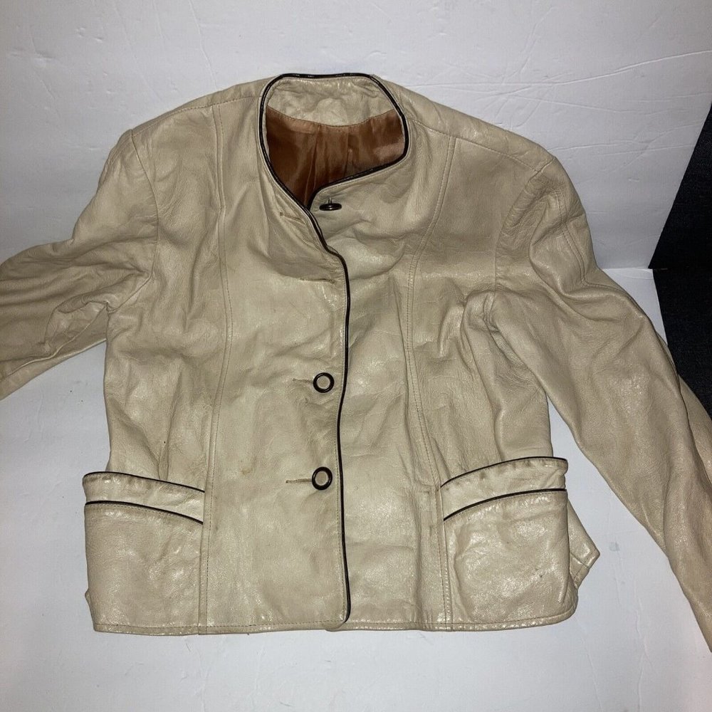 Women's Vintage Leather  Jacket￼ Joy Creation Brand See Pics For Measurements